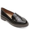 Rockport Kacey Penny Womens Patent Slip On Loafers In Black