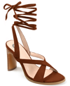 Journee Collection Women's Adalee Tie-up Sandals In Brown