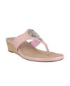 Impo Women's Renata Wedge Thong Sandals Women's Shoes In Soft Pink