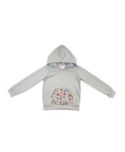 Mixed Up Clothing Toddler Boys Passport Pullover Hoodie In Medium Gray