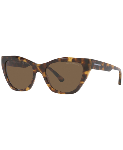 Emporio Armani Women's Sunglasses, Ea4176 54 In Shiny Brown Havana