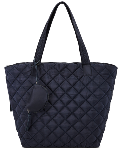 Inc International Concepts Nylon Breeah Extra Large Quilted Tote, Created For Macy's In Midnight