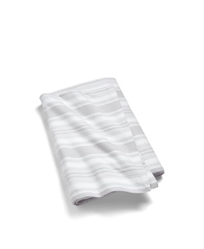 Lauren Ralph Lauren Carolyne Ticking-stripe Blanket, Full/queen In Off White And Gray