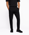 Hugo Boss Cotton-blend Tracksuit Bottoms With Embroidered Logos In Black