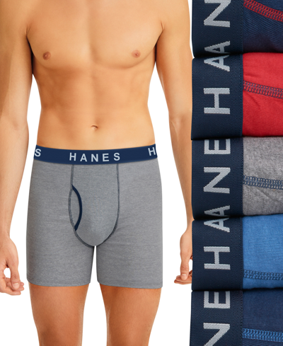 Hanes Men's Ultimate 5pk. Ringer Boxer Briefs In Assorted