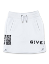 GIVENCHY GIVENCHY KIDS LACE LOGO EMBROIDERED DRAWSTRING SKIRT