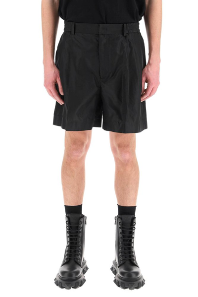 Valentino Pressed-crease Tailored Shorts In Black
