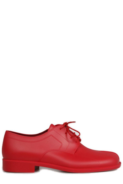 Maison Margiela Tabi Lace-up Shoes In Red