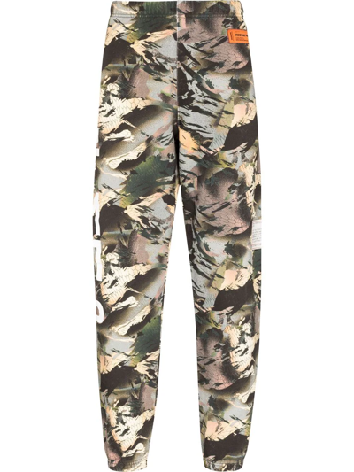 Heron Preston Camouflage-print Track Pants In Green