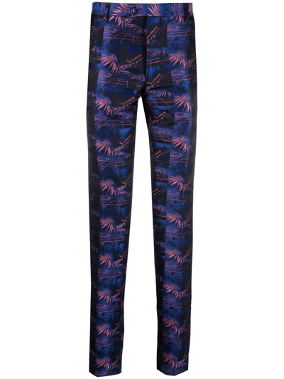 Billionaire Logo-print Tailored Trousers In Black