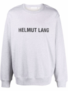 Helmut Lang Logo-print Long-sleeved Sweatshirt In White