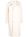 Maison Margiela Single-breasted Trench In Nude