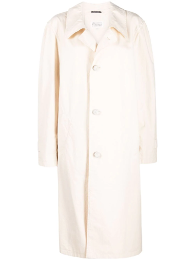 Maison Margiela Straight-design Trench Coat In White