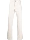 Brioni Chamonix Mid-rise Straight-leg Jeans In Nude