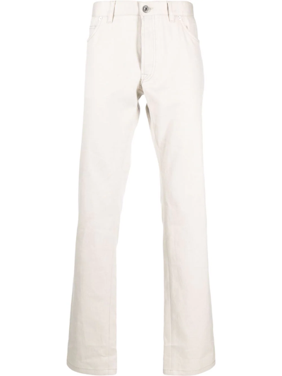 Brioni Straight-leg Denim Jeans In Beige