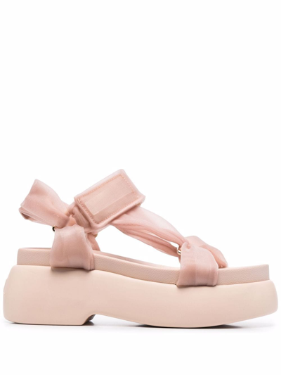 Agl Attilio Giusti Leombruni Platform Strappy Sandals In Pink