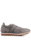 Alberto Fasciani Low-top Leather Sneakers In Lead