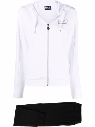 Ea7 Windbreaker Jacket White Polyester Woman
