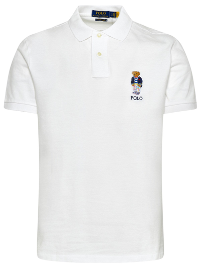 Polo Ralph Lauren Polo Bear Cotton Polo Shirt In White
