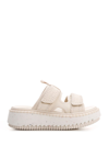 Chloé Lilli Double-strap Platform Slide Sandals In White