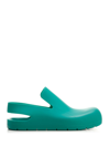 Bottega Veneta Rubber Platform Slingback Sandals In Light Blue