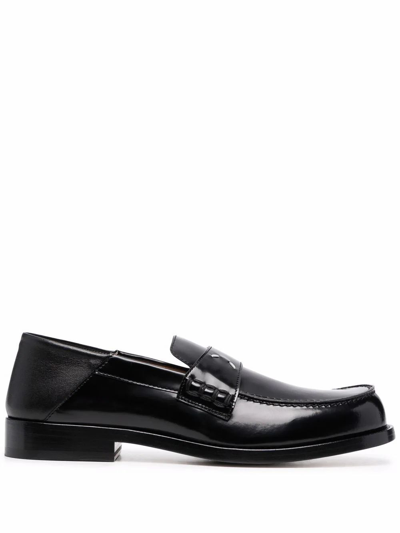 Maison Margiela 4-stitch Leather Loafers In Black