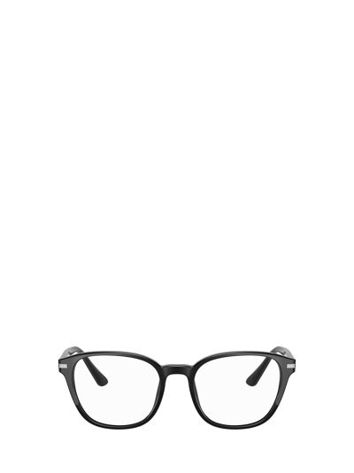 Prada Pr 12wv Transparent Blue Male Eyeglasses In Black