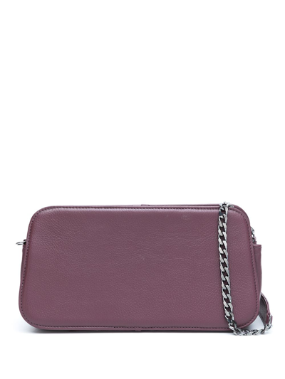 Sarah Chofakian Leather Clutch Bag In Red