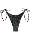 PALM ANGELS LEOPARD PRINT BRAZILIAN BIKINI BOTTOMS