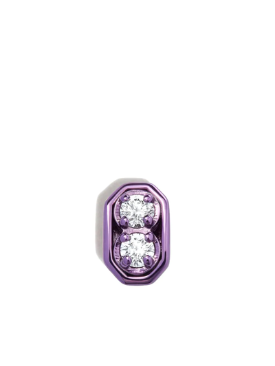 Eéra 18kt White Gold Roma Diamond Earring In Purple (purple)