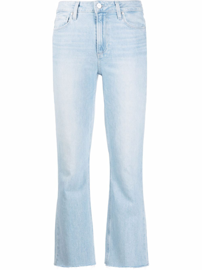 Paige Vintage Cropped Jeans In Blue
