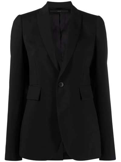 Sapio Single-breasted Blazer Jacket In Black