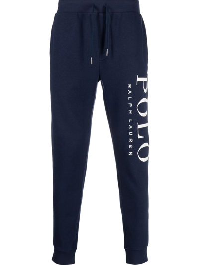 Polo Ralph Lauren Logo Print Track Pants In Blau