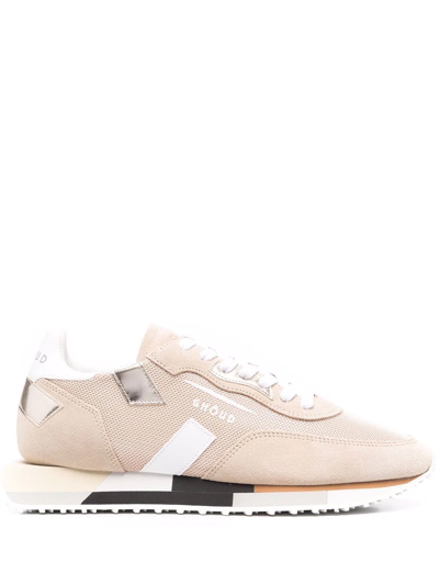 Ghoud Mesh-upper Low-top Sneakers In Nude