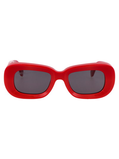 Off-white Carrara Sunglasses In 2507 Red Dark Grey