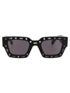 Off-white Mercer Cut-out Square-frame Sunglasses In 1007 Black Dark Grey