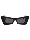 Off-white Accra Arrow Acetate Cat-eye Sunglasses In 1007 Black Dark Grey