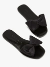 Kate Spade Bikini Bow Slide Sandals In Black