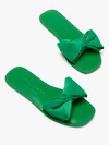 Kate Spade Bikini Bow Neoprene Slides In Fresh Greens
