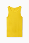 Cos Ribbed Tank Top In Yellow
