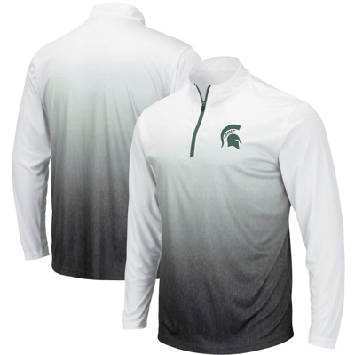 Colosseum Men's Gray Michigan State Spartans Magic Team Logo Quarter-zip Jacket