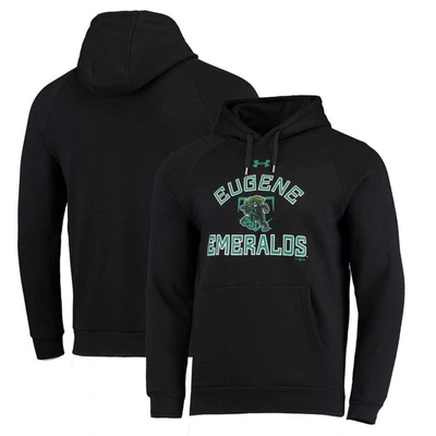 Under Armour Black Eugene Emeralds All Day Raglan Fleece Pullover Hoodie