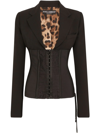 DOLCE & GABBANA LACE-UP BUSTIER JACKET