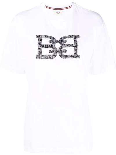Bally Logo-print Short-sleeved T-shirt In Weiss