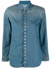 Zadig & Voltaire Thelmus Long-sleeve Denim Shirt In Blau
