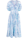 Poupette St Barth Poupette St. Barth Midi Dress `reine` In Blau