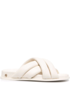 Anine Bing Lizzie Crossover-strap Sandals In Ivory
