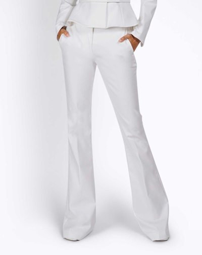 Genny White Tight Flared Trousers