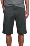 Volcom Monty Stretch Shorts In Charcoal Heather Cambodia