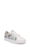 Yosi Samra Kids' Miss Harper Sneaker In Grey Snake/ Silver